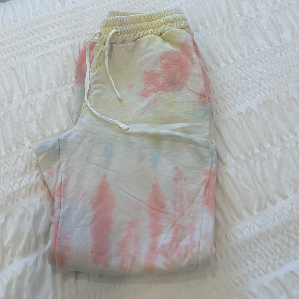 Tie- dye sweatpants— BRAND: (I ripped off tag so it’s not there) — SIZE: SMALL
